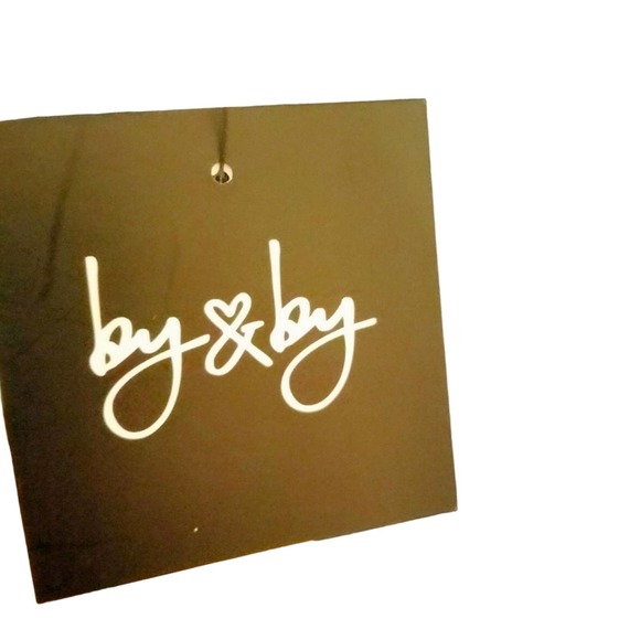 By&by Navy blue satin evening dress crisscross back size 11 - Picture 6 of 8